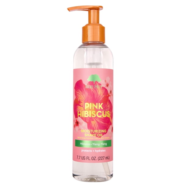 Aceite de afeitar Tree Hut Pink Hibiscus hidratante, 230 ml, gel a aceite