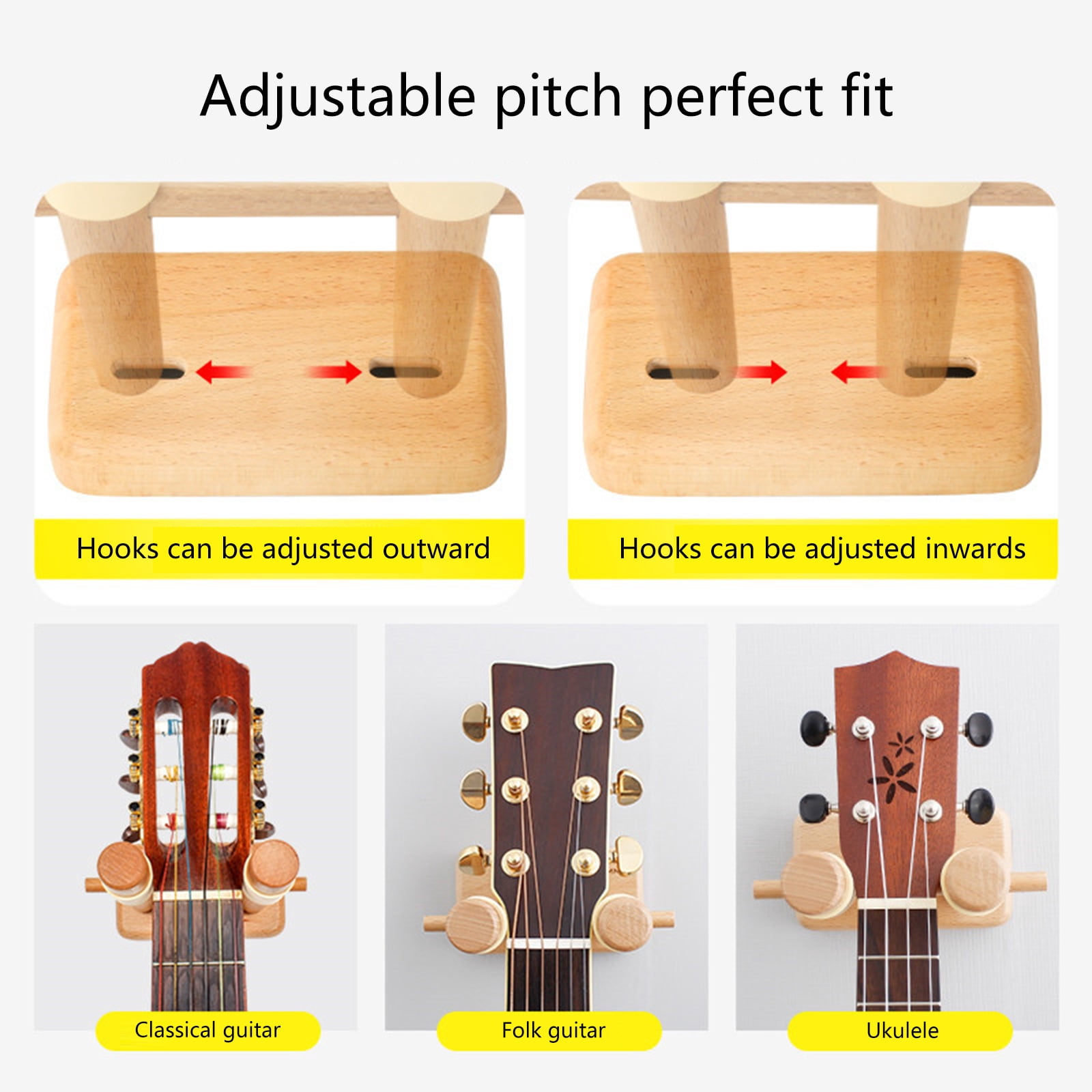 Durability Guitar Holder Adjustable Display Stand ﻿Ukulele Display Hanger Stand for Home Music Rooms