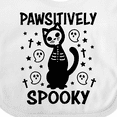 thumbnail image 4 of Inktastic Pawsitively Spooky Skeleton Cat with Ghosts and Crosses Boys or Girls Baby Bib, 4 of 4