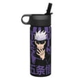 thumbnail image 2 of Cartoon Anime Jujutsu Kaisen 18oz Insulated Stainless Steel Wide Mouth Water Bottle With Straw, Portable Leak Proof Drinking Bottle For Outdoor Office Travel School, 2 of 8