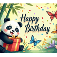 thumbnail image 4 of Cute Panda Birthday Theme Party Backdrop with Colorful Balloons and Gifts Banner Background for Photography Props Kids Celebration Event Decorations, 4 of 8