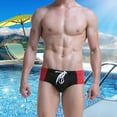 thumbnail image 5 of Aayomet Mens Swimming Trunks avec Doublure de Compression, Culottes de Plage à Ressort de Natation Triangulaires Trunks (Noir, m), 5 of 5