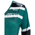 thumbnail image 3 of Camiseta curvada a rayas de tamaño grande Rosegal Mangas largas de talla grande, 3 of 5