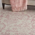 thumbnail image 6 of Nourison Jubilant Distressed Damask Ivory/Pink 8' x round Area Rug, (8' Round), 6 of 8