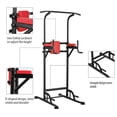 thumbnail image 3 of Power Tower Exercise Equioment Multi-Function Home Strength Training Tower Dip Stands Workout Station(Black Red), 3 of 8