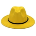 thumbnail image 3 of Sombrero de copa de lana con hebilla de cinturón pequeña gruesa de tela de 420g, sombrero de copa Vintage británico para hombres y mujeres, sombrero de fieltro., 3 of 6