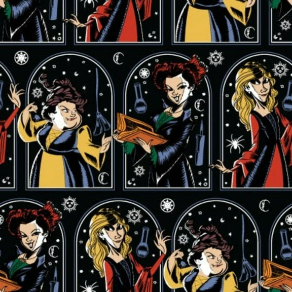Hocus Pocus Night Sky Cotton Fabric