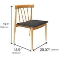 thumbnail image 2 of Fohfurniture FOH Set de 2 Sillas de Comedor de Madera con Asiento Tapizado , Estilo Nórdico Mid-Century, Sillas sin Brazos para Cocina y Restaurante, 2 of 7