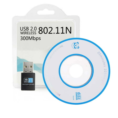 300Mbps Wireless Mini USB WiFi Lan Network Receiver Card Adapter For Desktop (Best Wireless Network Card 2019)