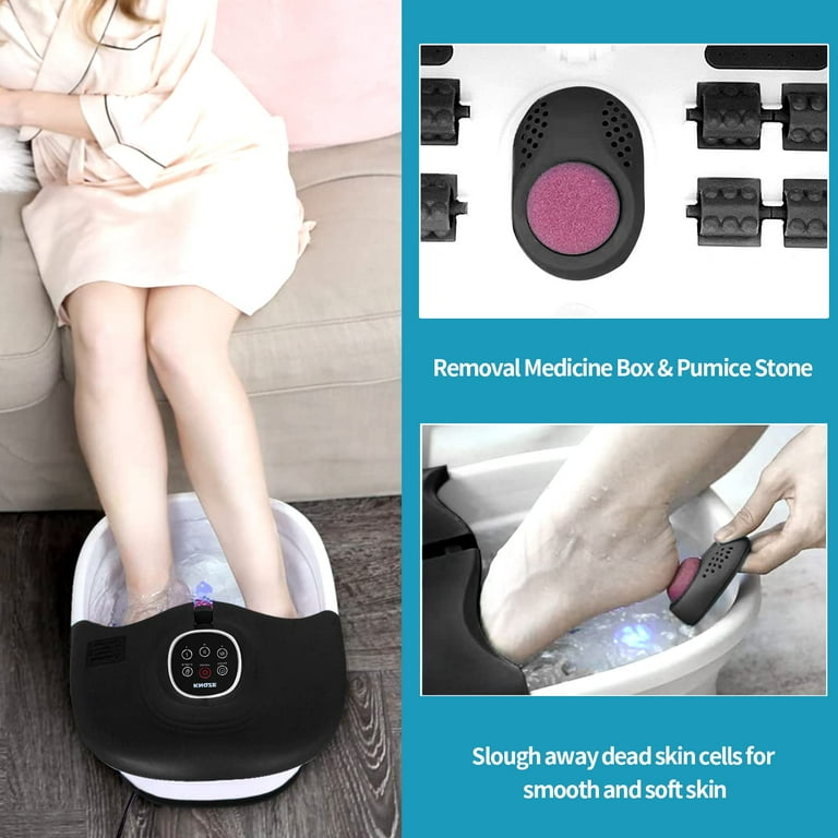 KNQZE Electric Collapsible Foot Spa with Heat, 16 Massage KNQZE Electric Collapsible Foot Spa with Heat, 16 Massage