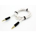 thumbnail image 2 of White Braided Aux Cable Car Stereo Wire Compatible With iPod Touch 5 4th Gen 3rd Gen 2nd Gen 1st Gen Nano 7th Gen 5th Gen, iPad Pro 9.7 12.9, Mini 4 3 2, Air 2, 2 of 3