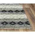 thumbnail image 2 of Alora Decor Sun 5'  x 7'6" Geometric/Stripe Ivory/Blue Woven Area Rug, 2 of 3
