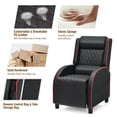 thumbnail image 4 of Giantex Massage Gaming Recliner Chair, PU Ergonomic Single Sofa w/Headrest, Lumbar Support, Racing Style, Reclining Home Theater Seating, Red, 4 of 8