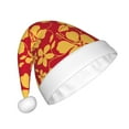 thumbnail image 2 of Salouo Red Vintage Flowers for Adult Christmas Hat Xmas Holiday Hat Santa Hat for Women & Men Festive Headwear Accessories Fit for Christmas/ New Year/Holiday/Party,1PC, 2 of 6