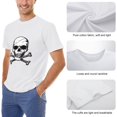 thumbnail image 6 of WISHTIME Men's Skull Tees Pumpkin Print Halloween T-Shirts Short Sleeve Crewneck Casual Summer, Made in USA, 6 of 9
