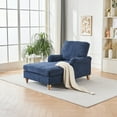 thumbnail image 2 of Modern Mid-Century Indoor Oversized Chaise Lounger Comfort Sleeper Sofa with Soild Wood Legs  , Comfort Sleeper Sofa,  Sofa Bed ,Sleeper Chair, 2 of 18