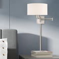 thumbnail image 3 of 40037-91 Livex Lighting 1 Light Swing Arm Wall Sconce-Brushed Nickel Finish, 3 of 10