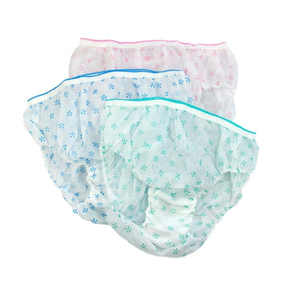 Qarigey 7 pack/lote bragas desechables para mujer fuerte absorción de agua amplia aplicación conveniente de usar color al azar L Type3 NO3