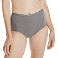 thumbnail image 4 of Hanes Womens Fresh and Dry Moderate Period Underwear Brief 3-Pack, 9, Assorted, 4 of 5