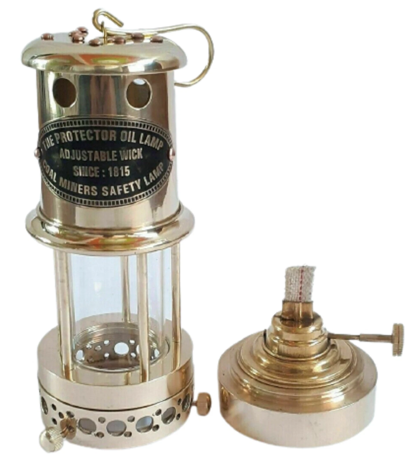 Vintage Antique Brass Miner Lamp Lantern Collectible Nautical Maritime Ship Lantern Oil lamp Boat Lighting