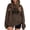 Coffee, variant on Autumn And Winter Loose Top English Letter Printed Sleeveless Hoodie Pullover Sweatshirt Hoodie Binding