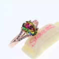 thumbnail image 2 of New Fashion Rose Gold Ring Colorful inlay Round Crystal Glamour Women Ring #55, 2 of 2