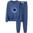 thumbnail image 1 of WILLBEST Vêtements d'Automne pour Femmes Décontractés avec Imprimé Tournesol Col Rond Manches Longues et Pantalons Longs pour Saisons d'Automne et d'Hiver Pantalons pour Femmes, 1 of 4