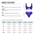 thumbnail image 6 of Wukai Darkblue Women's Bikini Set Two Piece,wimsuit High Waisted V Neck Twist Front Adjustable Spaghetti Straps Bathing Suit-, 6 of 7