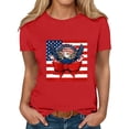thumbnail image 4 of Vetsdori Women's Short Sleeve T Shirts American Flag Graphic Pullover USA Years Anniversary Independence Day Casual Summer,July 4th Crew Neck Shirts for Women Fashion, 4 of 5