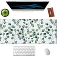 thumbnail image 3 of Extended Gaming Mouse Pad XXL ArtSo Large Keyboard Mat Long Mousepad Desk Decor Writing Pad Non Slip Rubber Base Stitched Edges for Work, Game, Office, Home, 35.4" x 15.7", Eucalyptus Leaves, 3 of 6