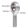 thumbnail image 4 of Uxcell Spherical Rod End Self-lubricated Bearing Left Hand Male Thread Connector 12mm, 4 of 6