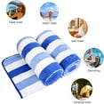 thumbnail image 5 of NC 2 Piece Bath Towel Set, Cabana Stripe Microfiber Soft Fast Drying Towels, Blue, 5 of 5