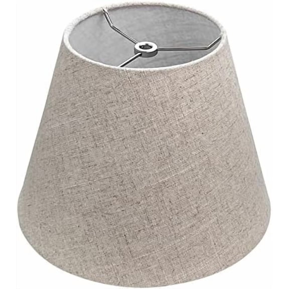 Barrel White Small Lamp Shade for Table Floor Lamps Replacement, 6x10x7.5 Inch, Fabric Cloth,Spider Model (Brown)