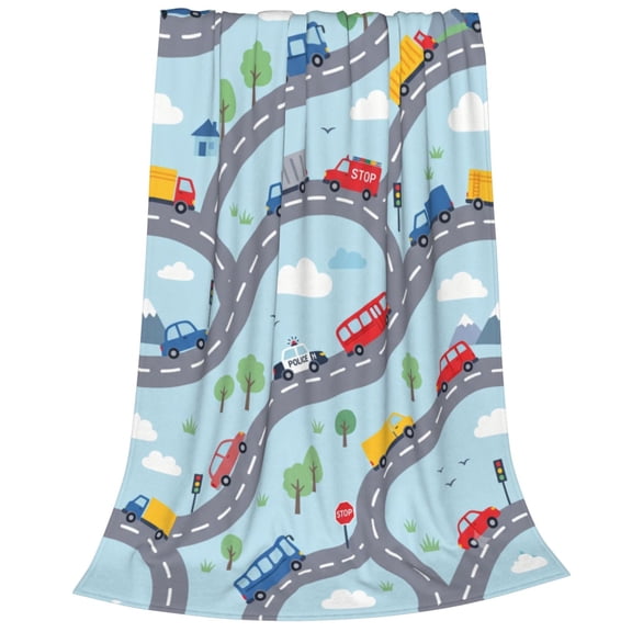 Cars Blanket, Soft Warm Flannel Throw Blanket, Cozy Plush Blanket for Bedroom, Sofa, Bed, Birthday Gift 50x40