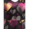 thumbnail image 3 of Vestido de Pañuelo Escotado con Estampado de Corazón Rosegal Vestidos Estampados Tallas Grandes, 3 of 5