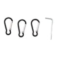 thumbnail image 5 of 2 Pcs G3/4 Flag Pole Rings Aluminium Alloy 360° Rotating Anti Wrap Spinning Flagpole Mounting Clip Kit Black, 5 of 5