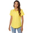 thumbnail image 4 of ORUYROP Chemise Boutonnée Basique Simple à Manches Longues/courtes pour Femmes, Chemisier/robe Officiel pour Dames, 4 of 7