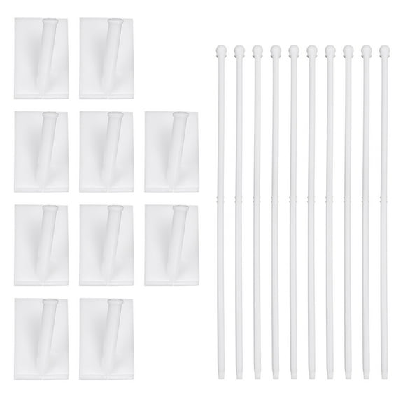 10 Pcs Flags Car Window Flag Pole Flag Display Car Flag Stand American Flag Pole Banner Bracket
