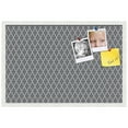 thumbnail image 2 of PinPix 30x20 Custom Cork Bulletin Board Quatrefoil Dk Grey Poster Board Has a Fabric Style Canvas Finish, Framed in Quatrefoil Dk Grey, by ArtToFrames (PinPix-583), 2 of 6