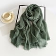 thumbnail image 7 of Scarfs for Women Winter Clothing Mens Scarf Fitness Neck Warmer Cotton Gifts for Men Soft Women's Scarves Light Green, 7 of 7