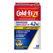Cold-EEZE Soft-Center Liquid Honey Lemon Zinc Lozenges, Cold Remedy, 25 Ct