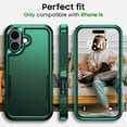 thumbnail image 2 of for iPhone 16 Case, [Shockproof] Military Grade Proof Protection [Dropproof] Rugged Protective Heavy Duty Phone Case Cover for iPhone 16 (Green), 2 of 14