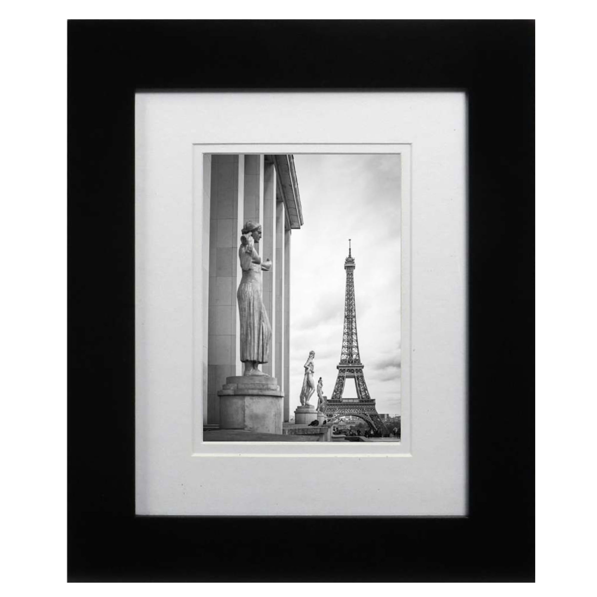 Hometrends Museum 6x8in Photo Frame,Black Finish, Decorative Tabletop and Wall Picture Frame