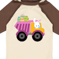 thumbnail image 4 of Inktastic Easter Bunny in Dump Truck Delivering Easter Eggs Boys or Girls Long Sleeve Baby Bodysuit, 4 of 5