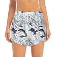 thumbnail image 2 of Balery Sea Animal Pantalones cortos deportivos para mujer con forro y dos bolsillos, elásticos, para entrenamiento, gimnasio, yoga-XX-Large, 2 of 7