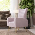 thumbnail image 2 of BELLEZE Modern Wingback Accent Lounge Arm Chair - Kinsley (Pink), 2 of 7