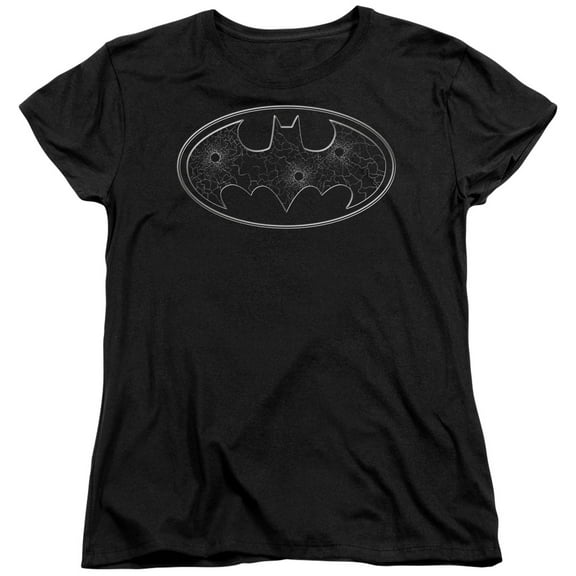 Batman - Glass Hole Logo - Women's Short Sleeve Shirt - Medium