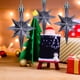 thumbnail image 3 of Adorno para árbol de Navidad de ocho puntas - Gris, 3 of 6