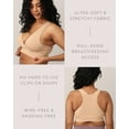 thumbnail image 5 of Kindred Bravely French Terry Nursing Bra for Breastfeeding and Sleep, Racerback Crossover, Soft and Stretchy Maternity Bra (Beige, XL Busty), 5 of 6
