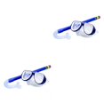 thumbnail image 1 of bedienty Plastic Children Face Guard Portable Adjustable Outside Sport Underwater Diving Freediving Swimming Pool Facial Shield Blue 2Set, 1 of 6